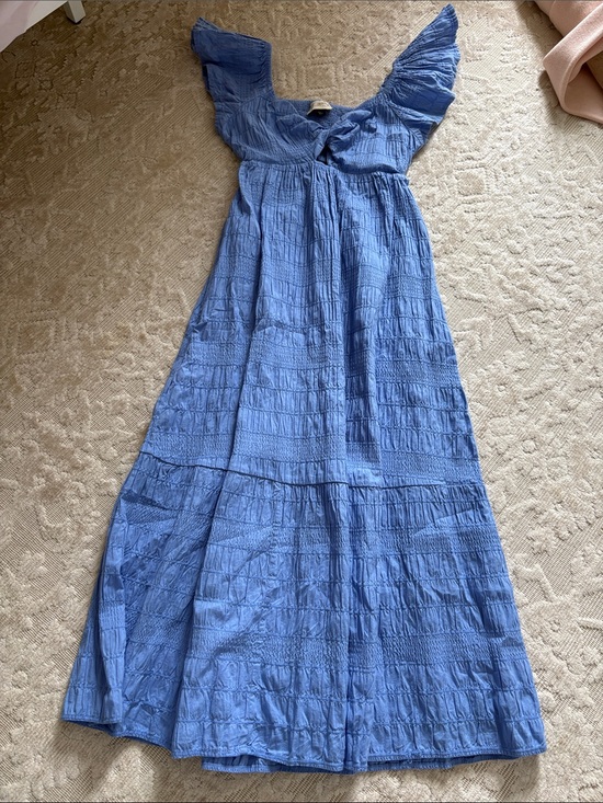 Universal Thread Dresses & Skirts - Blue Ruffled Maxi Dress - Lightweight Summer Style